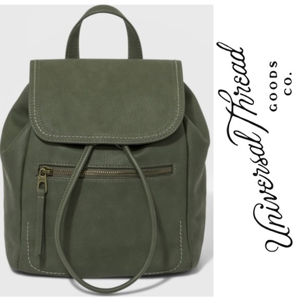 Universal Thread Handbags - Universal Thread Green Faux Leather Backpack Bag